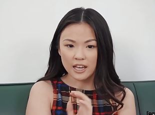 Lulu Chu Tiny Asian Teen 18+ Gagging On Thick Cock