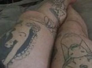 amatori, picioare, fetish, solo, tatuaj