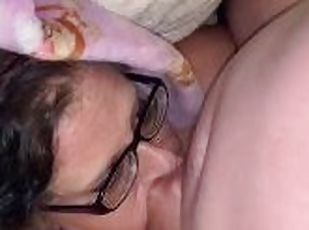 Filling her mouth with my cum