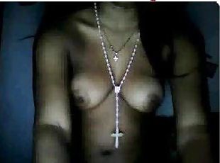 Webcam slut with cross around her neck