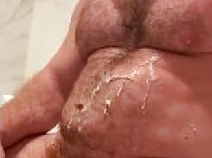 Thick Hairy Musclebear Massive Cumshot in Shower OnlyfansBeefBeast Beefy Bodybuilder Hyperspermia