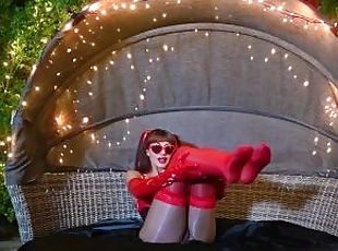 I do very naughty things in my backyard in latex gloves and cant see well in the dark in red glasses