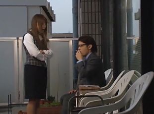 Horny Japanese girl gets pounded hard in an office