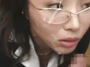 asiático, óculos, peluda, cona-pussy, chupanços, hardcore, japonesa, compilação, gangue, meias