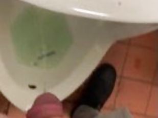 Pissing in the urinal and sink