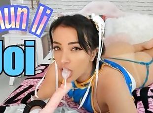 Chun Li from street fighter cosplay JOI jerk off instructions and twerking her big and juicy ass