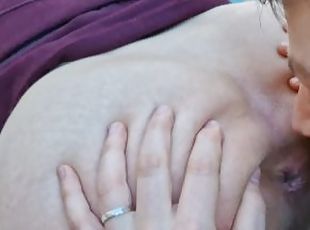 Melody Public play compilation with @nightsisterlil1 and hubby - blowjobs, rimming, flashing