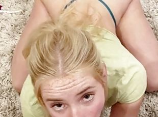 POV blowjob from a big ass blonde teen. I found her on meetxx.com