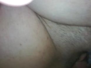 My hubby came on my pussy then smeared it