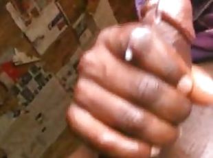 AFRICAN AMATEUR WITH BIG BLACK COCK DRIPPING HUGE CUM