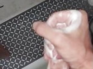 Hot Cum On My Leg Soap Jerking
