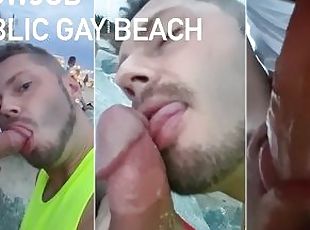 na-zewnątrz, publiczne, amatorskie, robienie-loda, gej, plaża