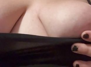 Big boobie latina rubbing her nipples